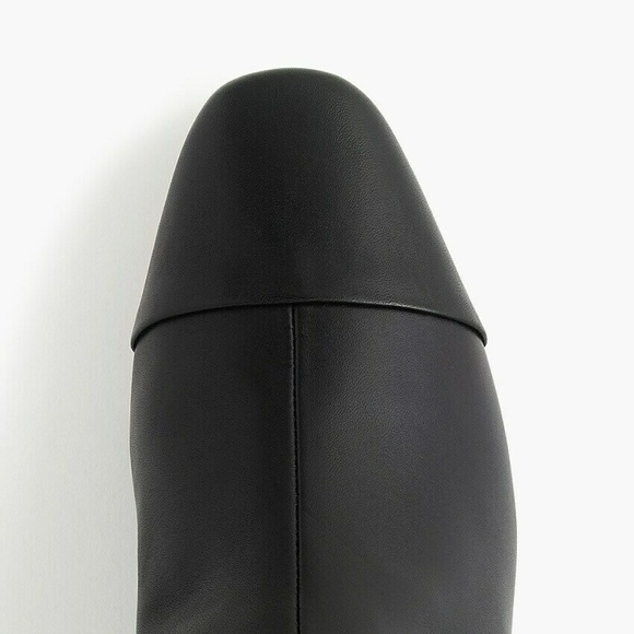 New JCREW Black Leather Cap-toe Ankle Boots - Picture 3 of 6